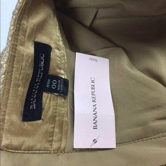 Banana Republic Gold Metallic Skirt - Picture 5 of 5